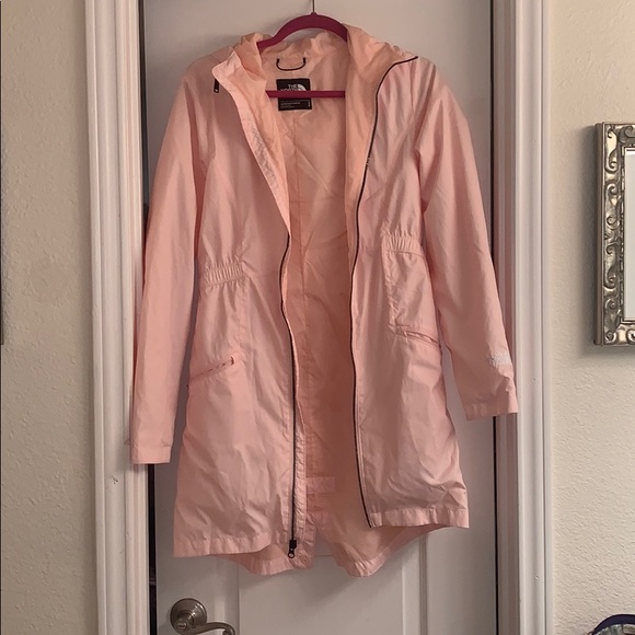North face pink rain jacket